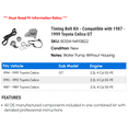 thumbnail image 2 of Timing Belt Kit - Compatible with 1987 - 1999 Toyota Celica GT 1988 1989 1990 1991 1992 1993 1994 1995 1996 1997 1998, 2 of 2