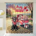 thumbnail image 3 of Be My Valentine's Labrador Retriever Truck Full of Love Flower Balloon Shower Curtain Lab Dog Lover Gifts Waterproof Bathroom Bathtub Curtain - 02029, 3 of 5