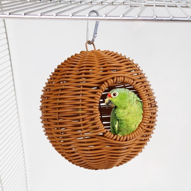 Cesta de almacenamiento tejida a mano, diseño de nido de pájaro, macetas redondas para , cesta de flores tejida para hogar