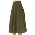 thumbnail image 5 of Women's Classic Pleated Midi Skirt Aline Flare for Everyday Elegance, 5 of 6