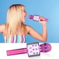 thumbnail image 5 of Micrófono para cantar, micrófono de karaoke inalámbrico Bluetooth para adultos, máquina de karaoke portátil, juguetes para niñas, niños, adolescentes, niños pequeños, (rojo rosa), 5 of 5