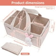 thumbnail image 2 of Baby Diaper Caddy - Nursery Storage Bin and Car Organizer for Diapers and Baby Wipes, 2 of 16
