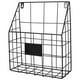 thumbnail image 5 of Organizador de libros y cartas de estilo nórdico, de hierro forjado, para oficina, escritorio, almacenamiento de documentos (negro), 5 of 6