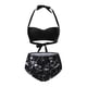 thumbnail image 4 of MKLEKYY Trajes De Baño Mujer Dos Piezas Women High Waisted Bikini Sexy Push Up Two Piece Swimsuits Vintage Swimsuit Two Piece Retro Ruched High Waist Print Bikini Set 1266, 4 of 6