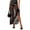 Black, variant on Musuos Women's See-though Lace Long Skirts Vintage High Waist Solid Color Asymmetrical Hem Ruffle Midi Skirts Flowy Skirts