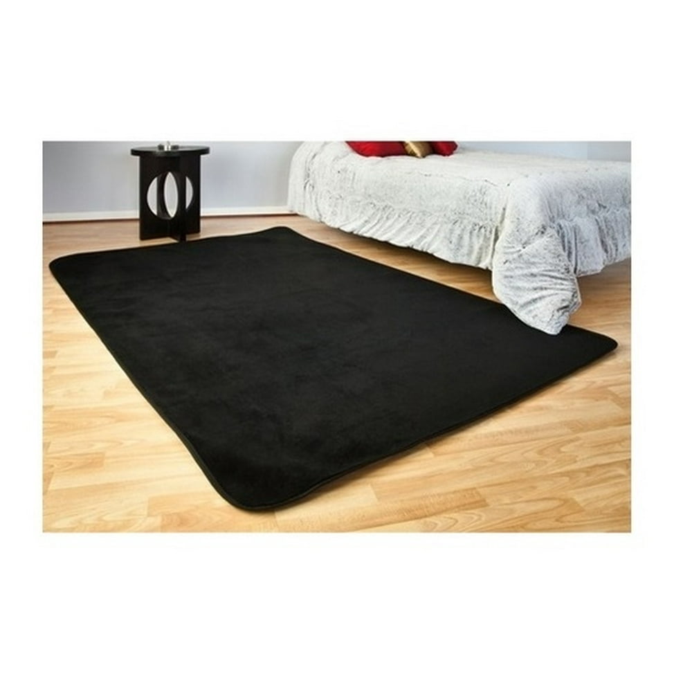 Microfiber Rug Black