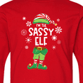 thumbnail image 4 of Inktastic Funny Christmas I'm the Sassy Elf with Shoes and Hat Long Sleeve Youth T-Shirt, 4 of 5