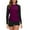 Purple, variant on Honeeladyy Women 2 Piece Rash Guard Long Sleeve Swimsuits Swim Shirt with Shorts Set Sun Protection Surf Bathing Suits Gift for Sister Black XL