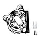 thumbnail image 1 of Estacas de hierro para jardín hechas a mano con arte de metal de animales, decoración de pared artificial para exteriores tigre, 1 of 9