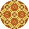 thumbnail image 1 of Ahgly Company Indoor Round Patterned Orange Red Orange Area Rugs, 5' Round, 1 of 6