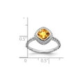 thumbnail image 2 of 14K White Gold 7/8 Carat (Ctw) Cushion Cut Citrine Ring, 2 of 4