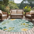 thumbnail image 5 of Spring Green Leaf Round Area&nbsp;Rug 6ft Pastoral Leaf Yellow Flower Plant Linen Non-Slip&nbsp;Washable Circle Rugs Soft Felt Indoor Floor Mat for Bedroom Kitchen Living Room Bathroom, 5 of 9