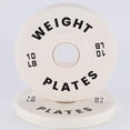 thumbnail image 2 of Royalbelle 2PC White Rubber Bumper Weights Plates for Barbell Strength Training, 2 of 6