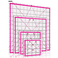 thumbnail image 3 of 6 Pieces Acrylic Quilting Rulers Square Fabric Cutting Ruler with Clear Mark Quilting Ruler Ironing Ruler for Craft, 3 of 5