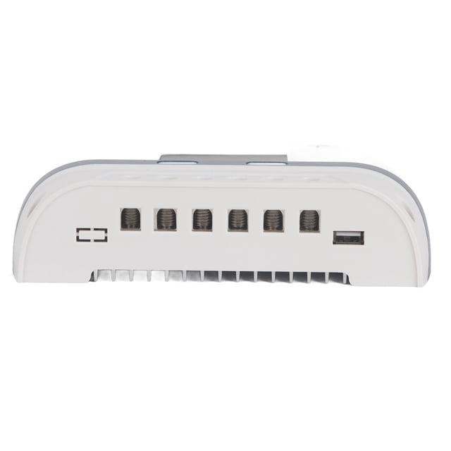 Régulateur de Panneau Solaire, Contrôleur Solaire PWM Réglable Paramètre Intelligent Multifonction Étanche 40A 12V 24V Écran LCD pour Bateau pour RV