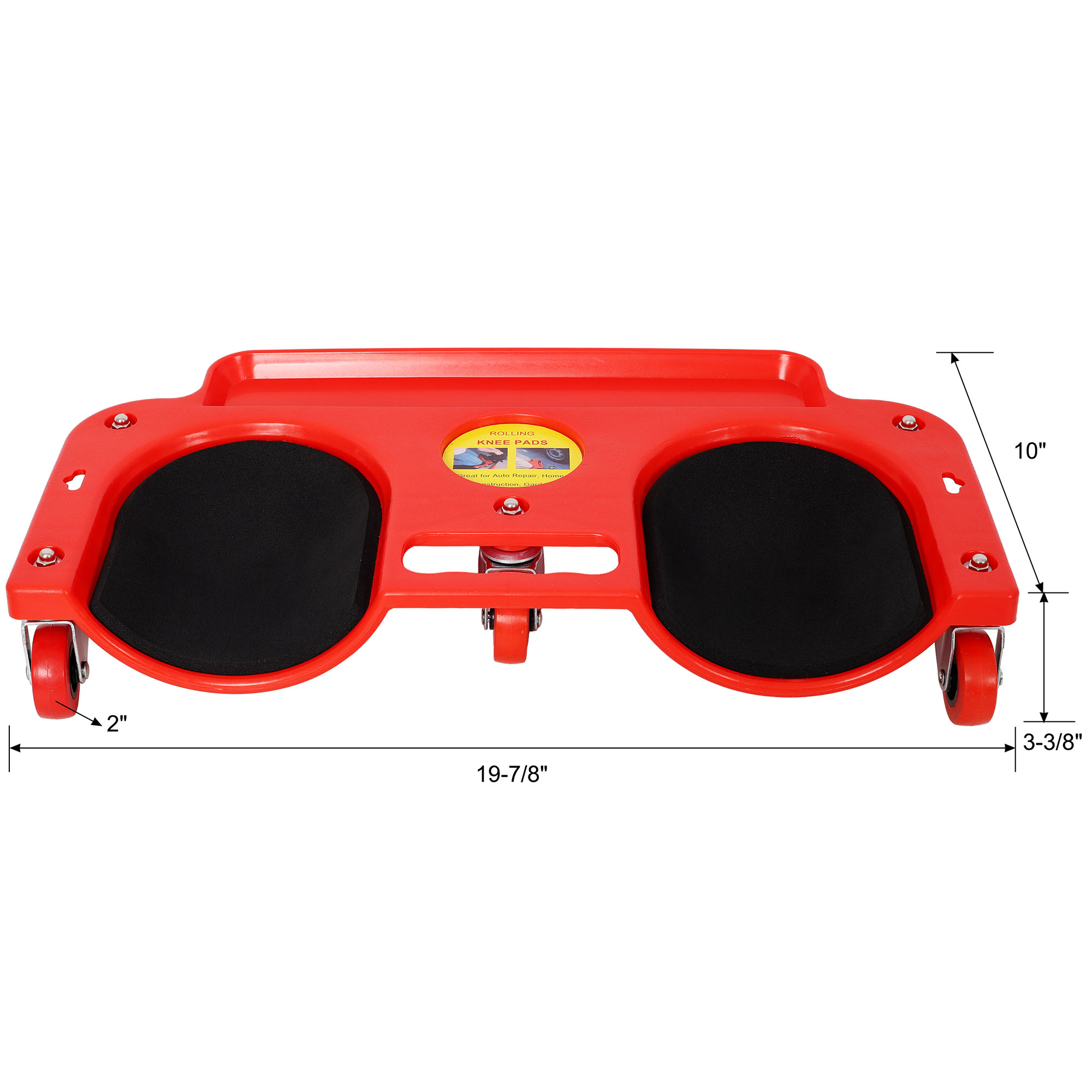 Rolling Knee Creeper Durable Knee Pads with 360 Degree Turn Casters and Tool Tray,for Garage Workshop Garden