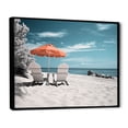 thumbnail image 2 of Designart "Nostalgia Black Beach Seaside I" Nautical & Beach Floater Framed Wall Art Living Room, 2 of 7