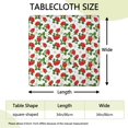 thumbnail image 2 of Red Strawberry Plants Fruit Flower White Pattern Square Fitted Tablecloth with Elastic Edge,Square Table Cover,Washable Elastic Table Cover for Home Kitchen Party Decor 34"x34", 2 of 6
