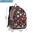 thumbnail image 2 of FORMRS Unisex School Backpack 17" Student Travel Bag with Laptop Compartment, Red Floral, 2 of 7
