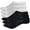 Black & White 3 Pair Each, variant on Unisex Invisible No Show Socks Moisture Wicking & Odor Eliminating