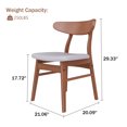 thumbnail image 7 of Etelifrank Mid-century Modern Dining Chair Set of 2, Faux Leather and Rubberwood Dining Chairs for Diningroom, Living Room, 7 of 7
