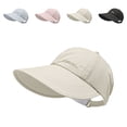 thumbnail image 4 of HuangHuanChen Sun Visor Hat For Women Men Lightweight Wide Brim Sun Protection Baseball Hat for Men and Women Lightweight Visor UV Shade Ponytail Cap Outdoor Hats, 4 of 6