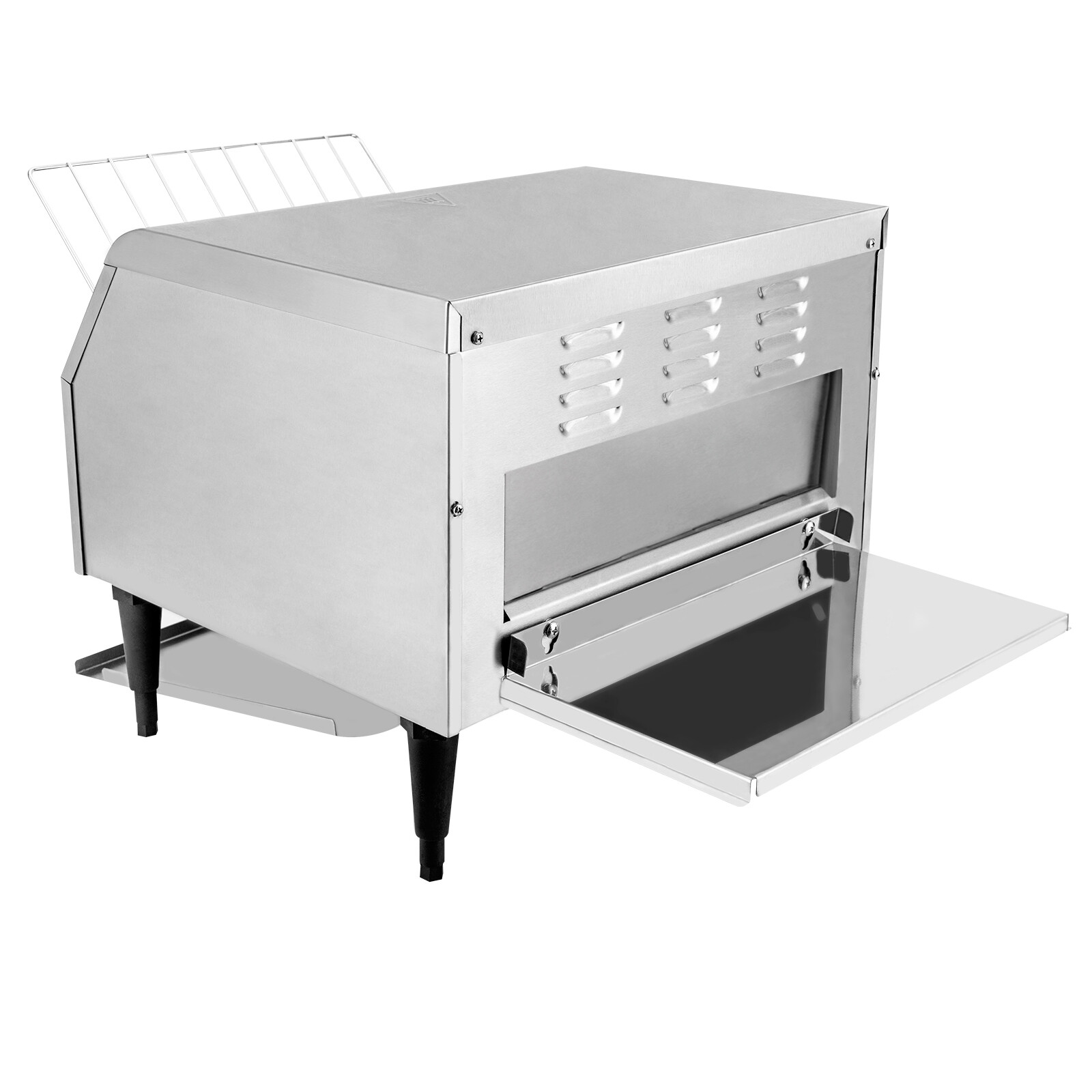 450Slices/H Silver Commercial Conveyor Toaster,2600W Stainless Steel Industrial Toaster 18.31*16.42