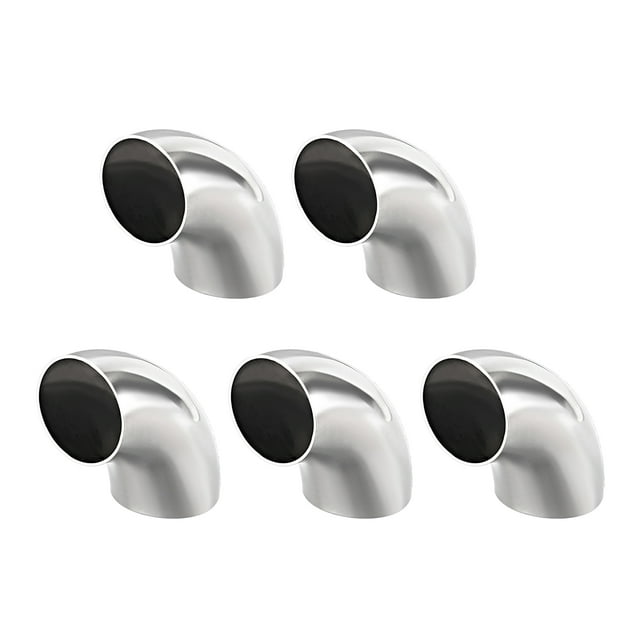 Accesorio de tubería de acero inoxidable 304, codo de 90 grados, soldadura a tope, OD de 3/4 pulgadas, plateado 1-1/4"