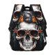 thumbnail image 4 of Disketp Flower Horn Skull A Mochila Estampada para Hombre y Mujer – Mochila Ligera Clásica con Múltiples Bolsillos para Universidad, Trabajo y Viajes-One Size, 4 of 5