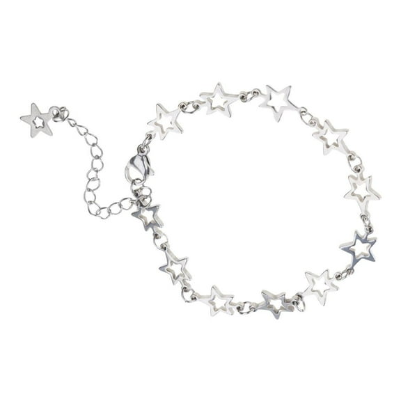 Necvior Women Girls Y2K Hollow Star Handchain Wristband Jewelry Star Bracelets Holiday