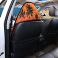 thumbnail image 4 of Garronmavis Waterproof Front Car Seat Towel Cover 1 PC Multi-Functional Sunset Palm Hibiscus Car Seat Towel Protection Universal Fit for Cars SUV Trucks Sedan Van, 4 of 8