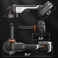 thumbnail image 3 of Litheli 20V Cordless Angle Grinder, 4.9″ Grinders Power Tools, Battery Cut-Off Tool, with 8500RPM Brushless Motor and 4.0 Ah Battery, 3 of 8