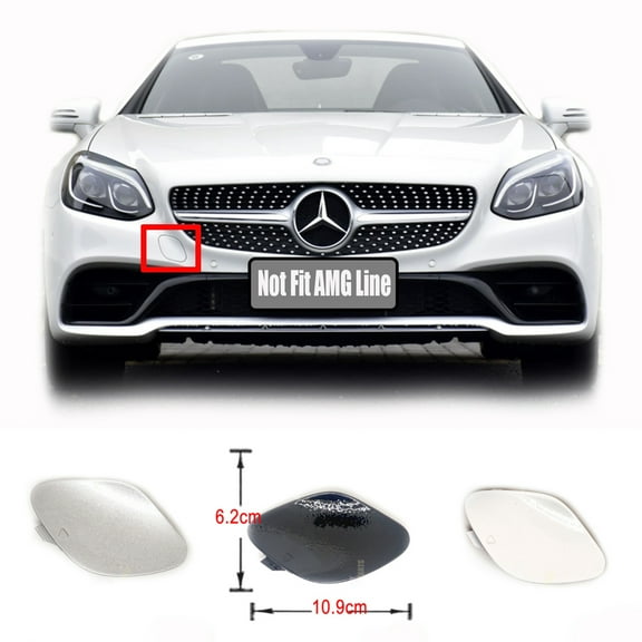Trimla Front Tow Cover for 16-18 Mercedes-Benz SLC SLK Roadster W172 R172 Fit 200 250 280 300 350 55 2016 2017 2018 bumper towing Hook Eye Cap A1728853223