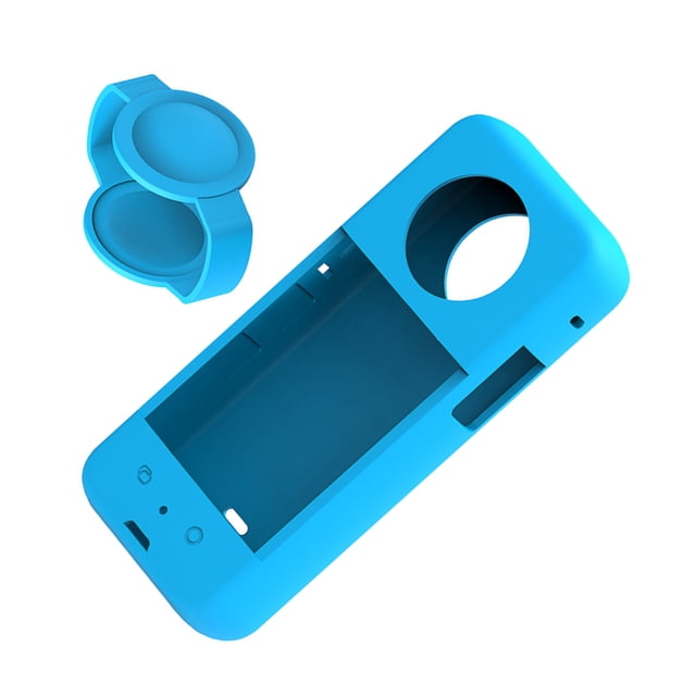 Silicone Rubber Sleeve Case with Lens Cover for Insta360 ONE X3, Screen Protector Sports Action Camera Accessory
