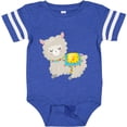 thumbnail image 3 of Inktastic Cute Llama with Colorful Blanket Boys or Girls Baby Bodysuit, 3 of 5