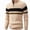 Khaki, variant on Babcutegg Big and Tall Mens Quarter Zip Sweater Stand Collar Color Block Knit Pullover Casual Fall Winter Top Size 3XL