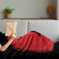 thumbnail image 3 of Kung Fu Soft Flannel Fleece Throw Blanket, Man Shows Powerful Karate Pose in Costume on Sun Look Round, Cozy Plush for Indoor and Outdoor Use, 50" x 60", Charcoal Grey Vermilion, by Ambesonne, 3 of 5