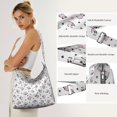 Farmhouse Cow Canvas Tote Bag – Black and White Cow Print, Rustic and ...