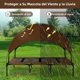thumbnail image 4 of Cama Elevada para Perro Grande, Cama para Perros Lavable y Transpirable con Toldo Extraíble y 2 Postes de Soporte, para Perros y Mascotas Medianos, Grandes, Marrón, 4 of 9