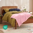 thumbnail image 3 of Bare Home Microplush Fleece Blanket - 300 GSM - Fuzzy Microfleece - Soft & Plush - Kid Size, Light Pink, 3 of 5