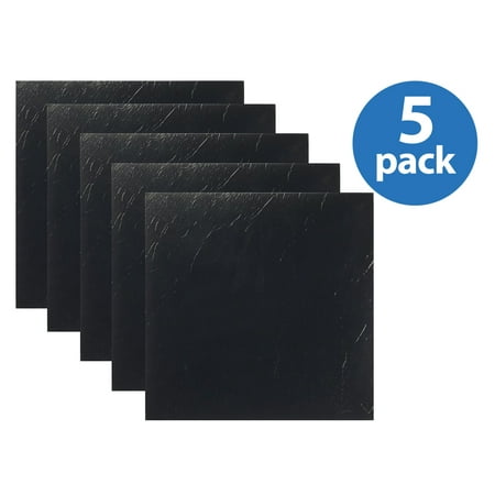 8 Inch Floor Tile - Nexus (5 Cartons-100 Tiles) Black 12