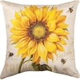 thumbnail image 2 of Manual Woodworkers & Weavers SLUTSN Coussin Intérieur et Extérieur 18 Po Tournesols sous le Soleil, 2 of 3