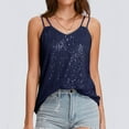thumbnail image 5 of Sequin Tops for Women V Neck Tank Tops Sparkly Club Night Concert Outfits, 5 of 6