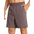 thumbnail image 1 of Shorts CRZ YOGA para Hombre 7" Secado Rápido con Bolsillos Marrón, 1 of 3