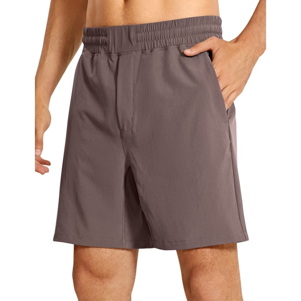 Shorts para Hombre CRZ YOGA Secado Rápido 7" Sin Forro Marrón XL