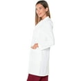 thumbnail image 2 of Landau 3 Pocket Lab Coat for Women - Classic Relaxed Fit, 4 Button, Notch Neck, Full Length Faux Belt Back 3155, 2 of 9