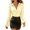 *Yellow, variant on ClodeEU Women's Elegant V Neck Long Sleeve Button Blouse with Flare Sleeves ,Casual Office Work Shirt Black,Women's Plus L