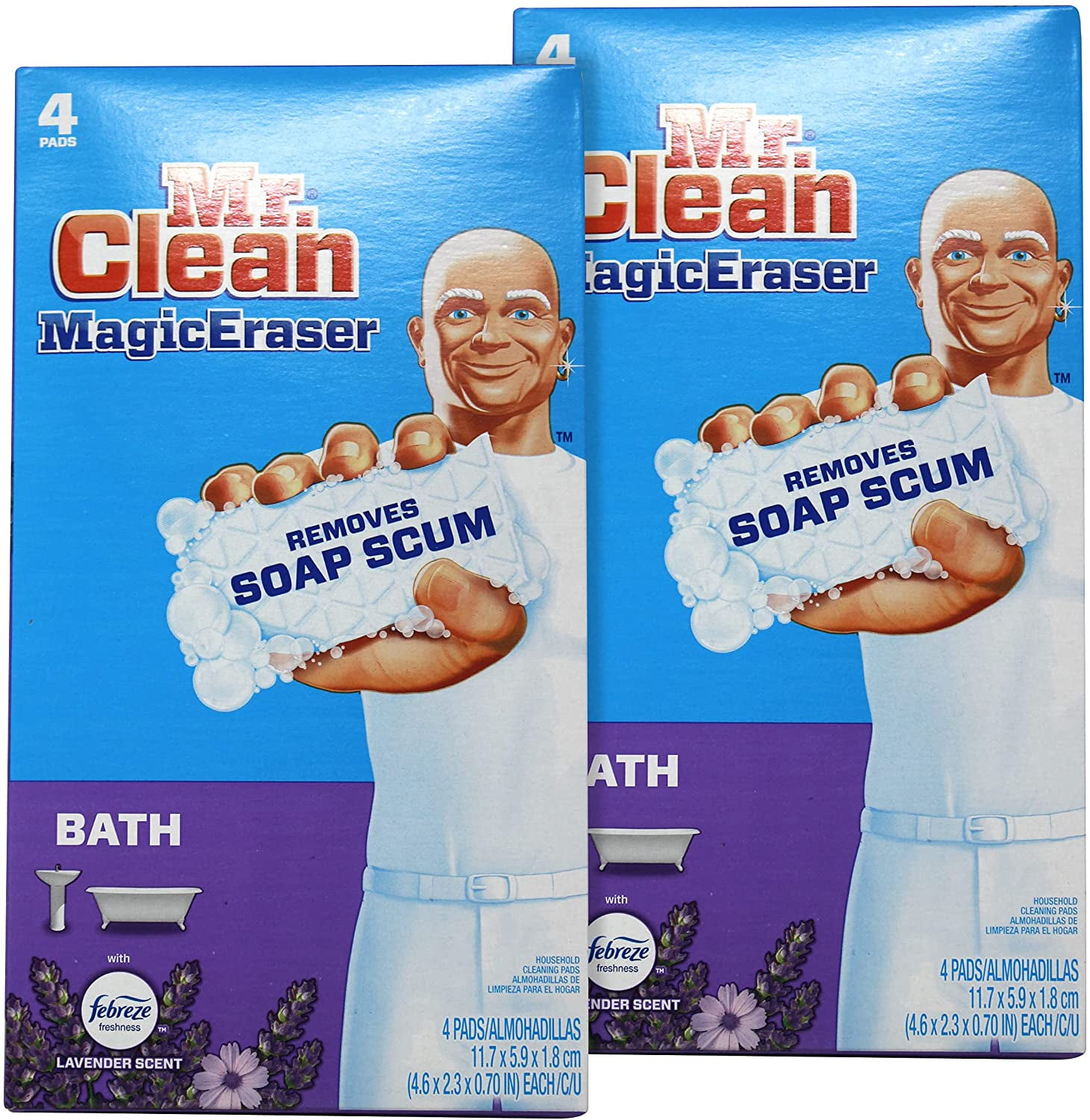 Mr. Clean Febreze Lavender Scent Magic Eraser Bath Cleaning Pads