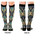 thumbnail image 4 of FORMRS Womens Knee High Socks Casual Long Thick Travel Daily Wear, 1 Pair, Green Peacock Pattern, 4 of 6