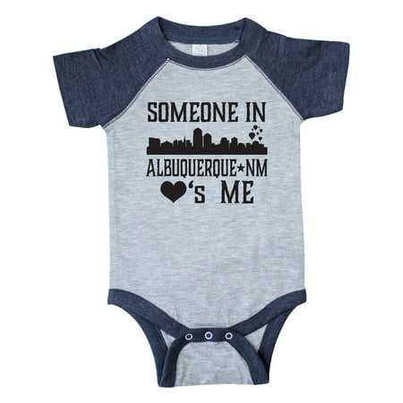 

Inktastic Albuquerque New Mexico Someone Loves Me Skyline Gift Baby Boy or Baby Girl Bodysuit